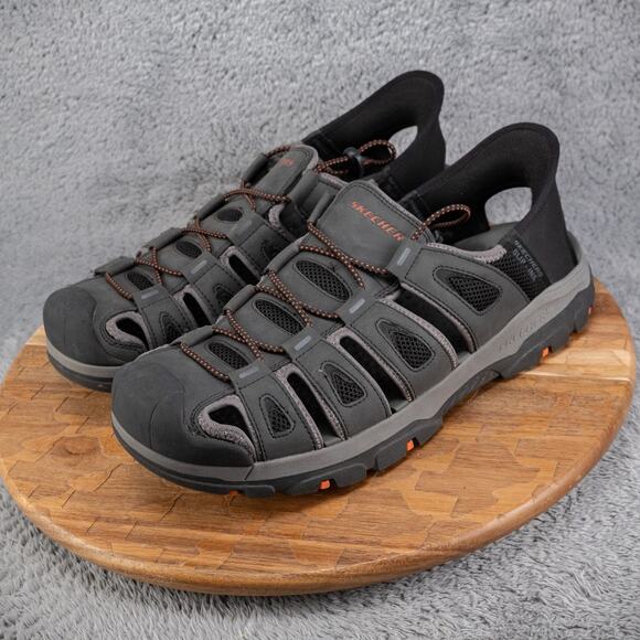 Skechers Men's Slip ins RF Tresmen Norvick Fisherman Sandals Gray Size: 12 - Picture 4 of 10